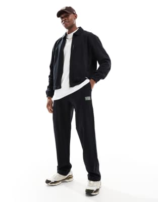 Asos Design Straight Leg Workwear Sweatpants In Black