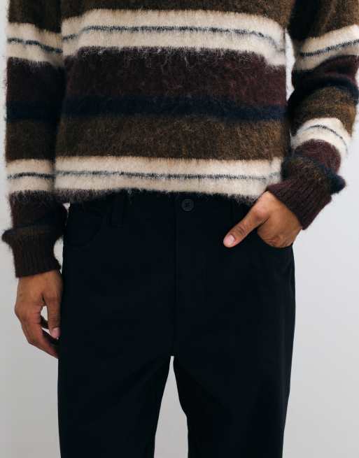 ASOS DESIGN straight pant in black moleskin, 3 of 5