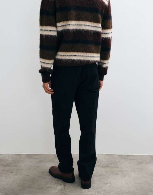 ASOS DESIGN straight pant in black moleskin, 5 of 5