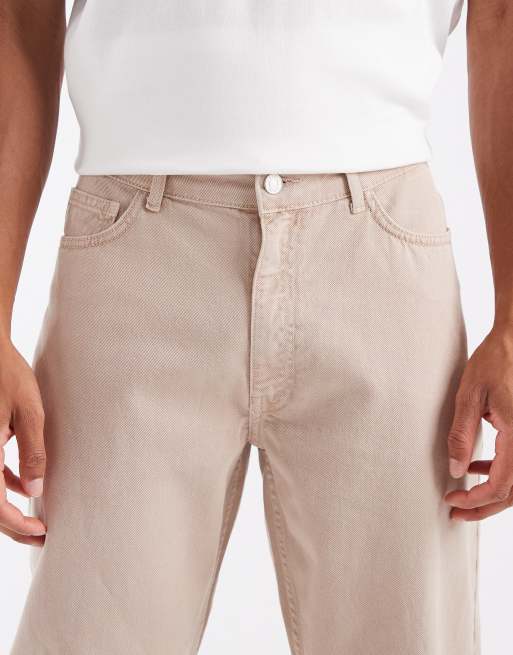 ASOS DESIGN straight pants in beige, 5 of 5