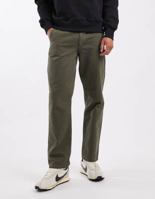Asos Design Straight Pants In Green