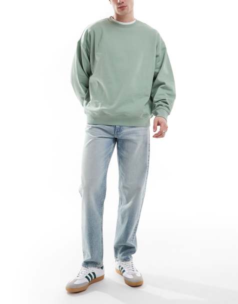 ASOS DESIGN straight stretch jeans with vintage tint in light wash blue - view 1