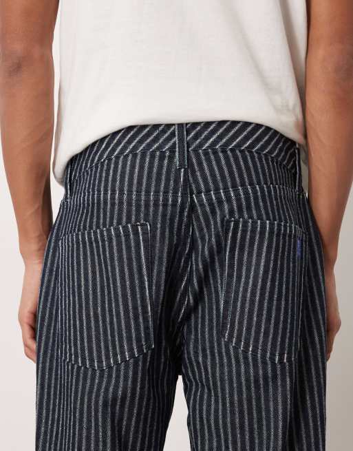 ASOS DESIGN straight striped jeans in raw wash (Part of a set), 5 of 5