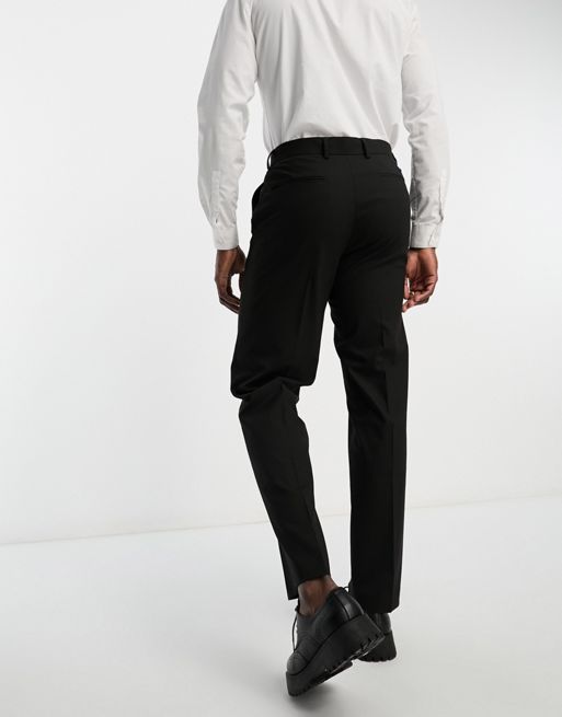 ASOS DESIGN slim suit pants in black