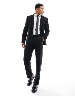 ASOS DESIGN Straight Suit Pants In Black | ASOS