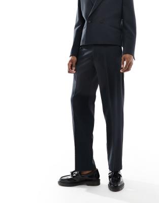 Asos Design Straight Suit Pants In Black