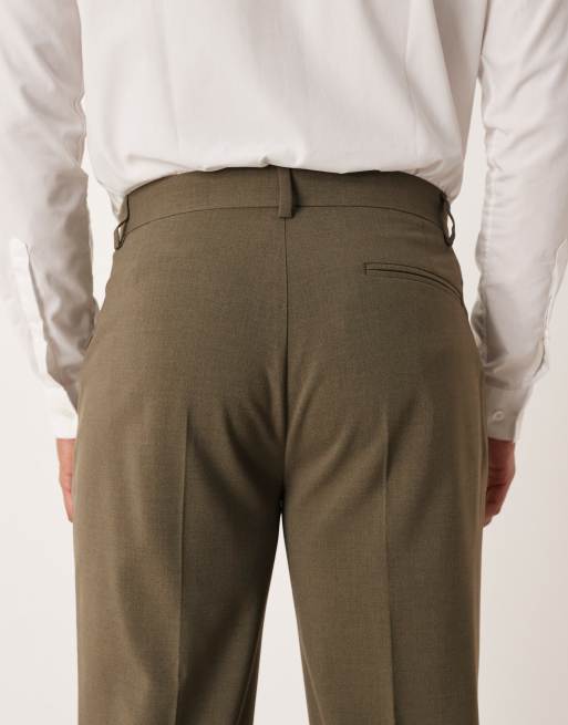 ASOS DESIGN straight suit pants in khaki, 5 of 5