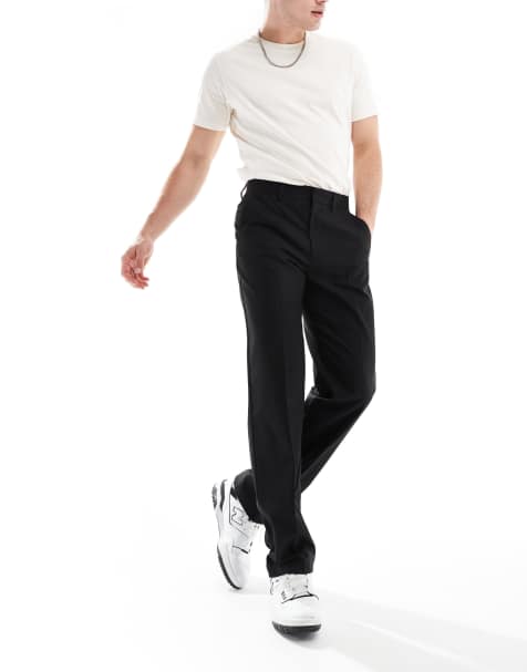 ASOS DESIGN straight suit trouser in black - view 1
