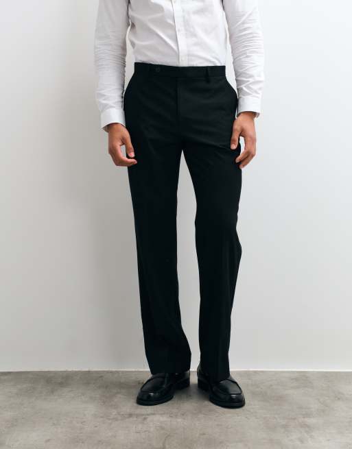 ASOS DESIGN straight suit trouser in black, 2 of 5