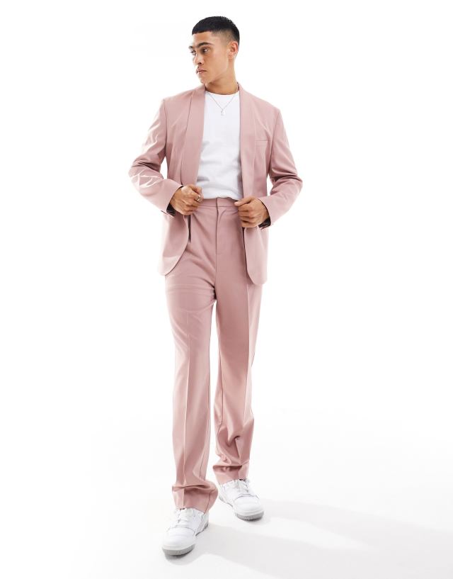 ASOS DESIGN - straight suit trouser in pink