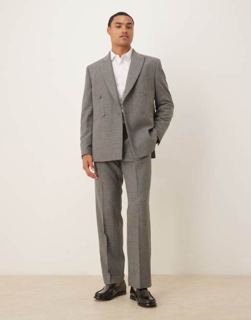 ASOS DESIGN straight suit trouser with wool in grey, 2 of 5