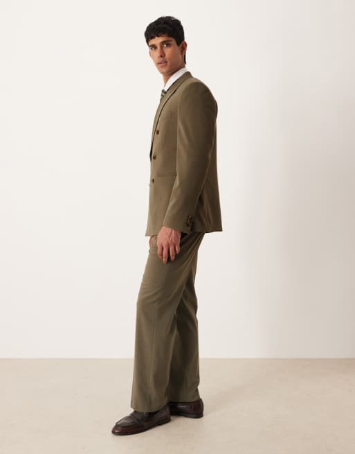 ASOS DESIGN straight suit trousers in khaki, 3 of 5