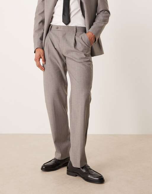 ASOS DESIGN straight suit trousers in light grey pinstripe, 2 of 5