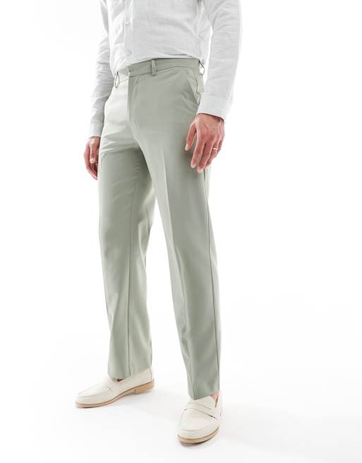 ASOS DESIGN straight suit trousers in sage green, 5 of 5