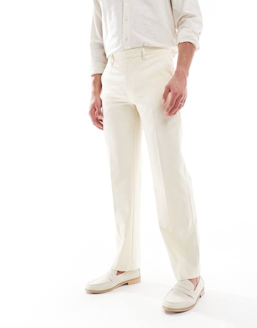 ASOS DESIGN straight suit trousers in stone, 3 of 5