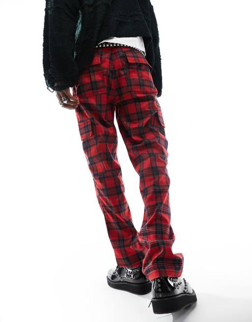 Mens plaid hot sale pants asos