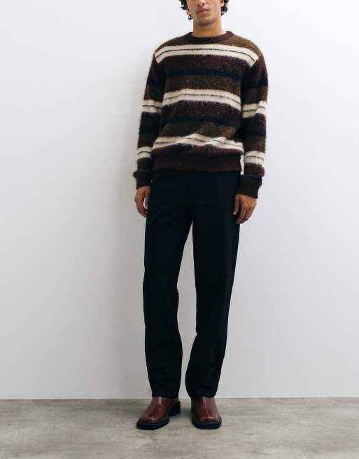 ASOS DESIGN straight trouser in black moleskin, 2 of 5