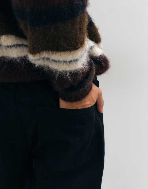 ASOS DESIGN straight trouser in black moleskin, 4 of 5