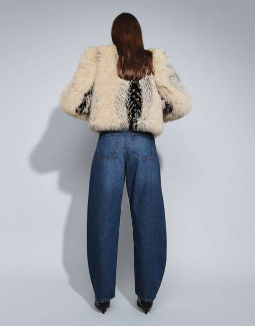 ASOS DESIGN Straight-Wide-Leg-Jeans in dunkler Waschung, 5 von 5