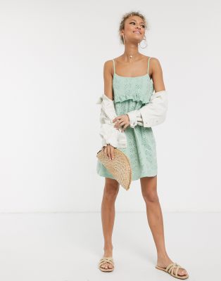 broderie smock dress