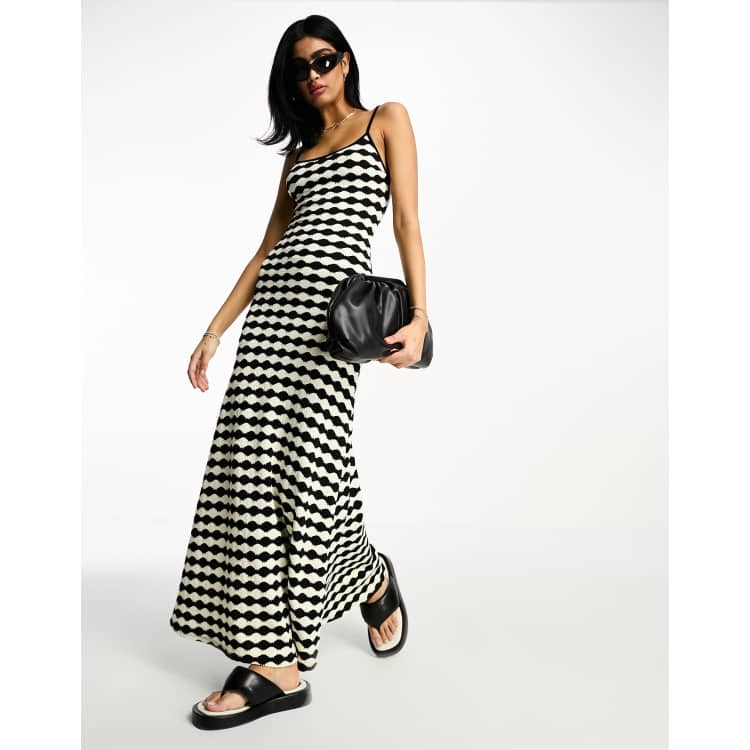 Black and 2025 white dress asos