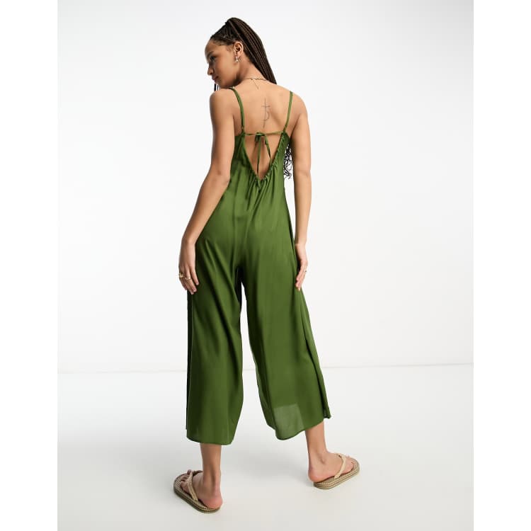 Asos store khaki jumpsuit