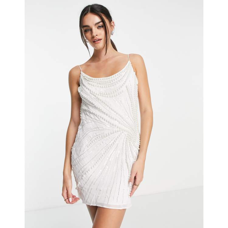 Asos white store occasion dress