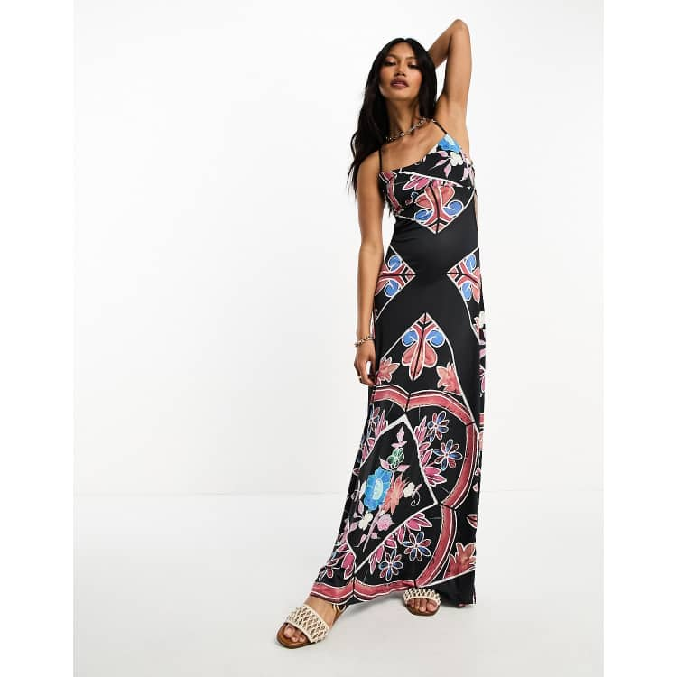 Tile print sale maxi dress