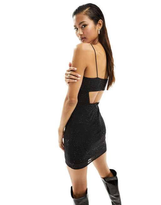  Womens Seamless Cami Slip Dress Spaghetti Strap Bodycon Mini  Sexy Color Black : Clothing, Shoes & Jewelry