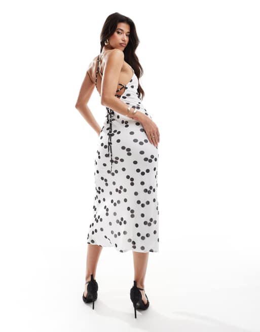 Asos polka dot midi dress best sale