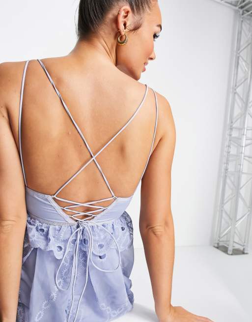 Asos design beaded backless midi cheap dress