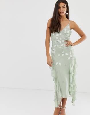 asos 3d embellished dress