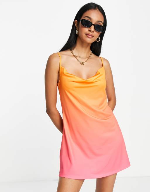 Asos pink store and orange dress