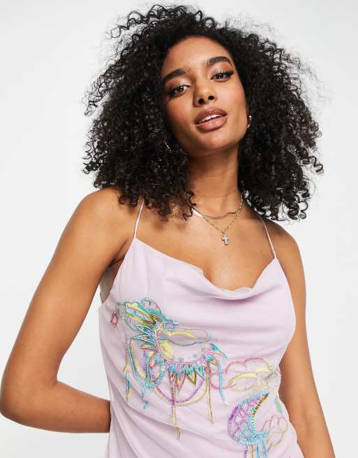 Asos mini skater clearance dress with butterfly embroidery