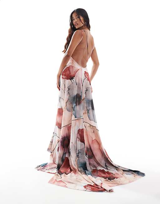 Open Back Floral Dress Open Back Floral Dress