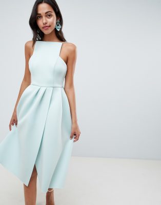 Bow back midi outlet prom dress