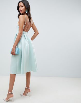 strappy open back prom dress