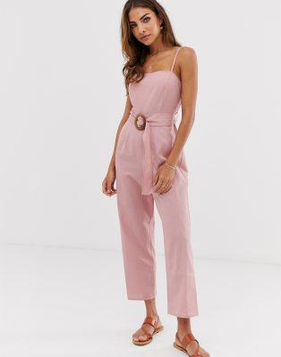 dusty pink jumpsuit new look
