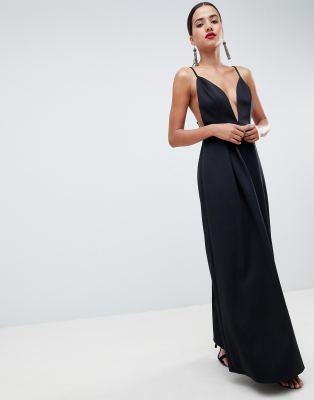 black strappy prom dress