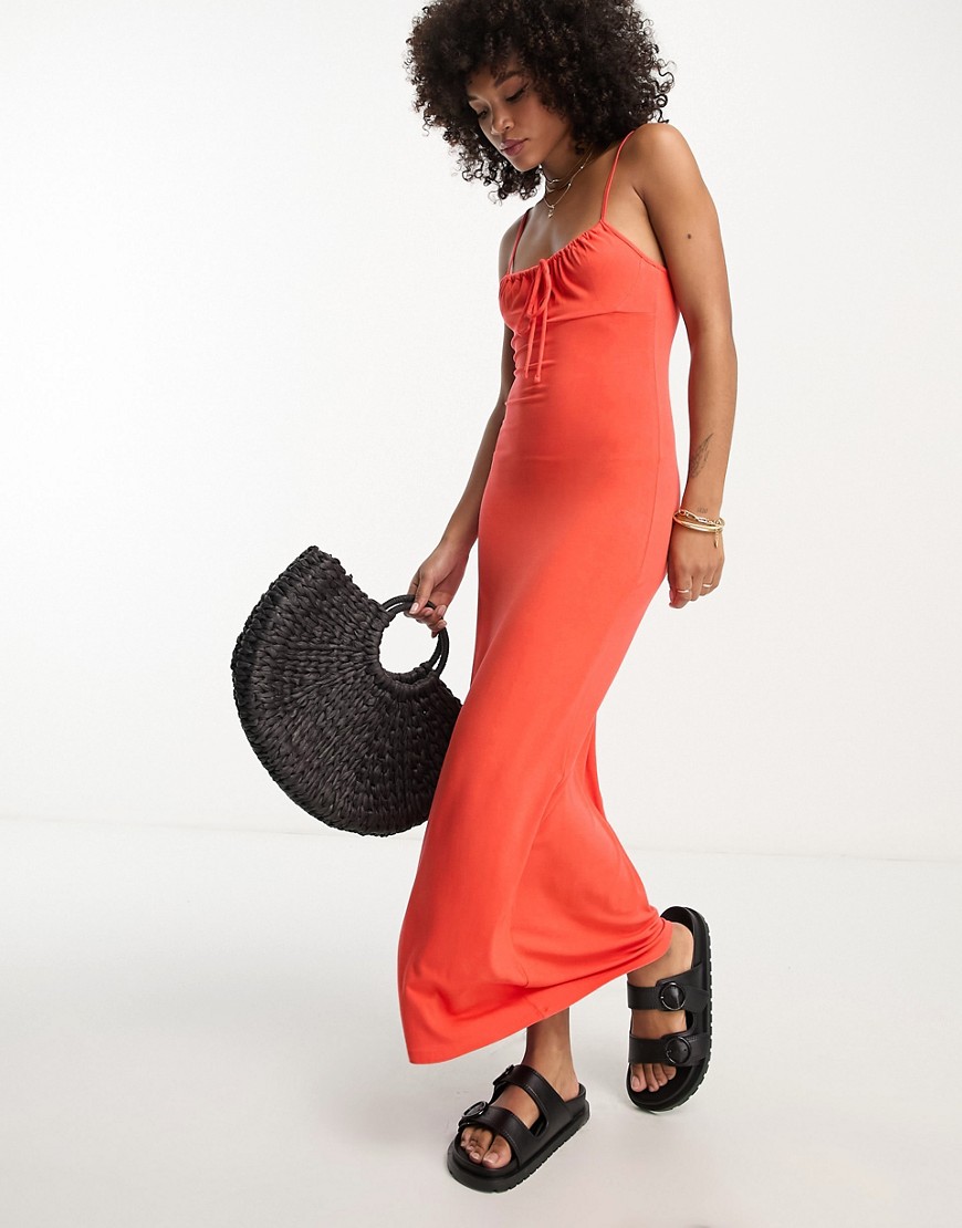 ASOS DESIGN strappy ruched...
