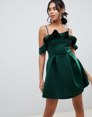 asos design scuba cami prom mini dress