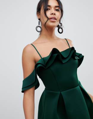 asos design scuba cami prom mini dress