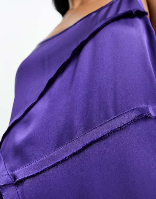 Urania Silk Slip Dress purple Small 