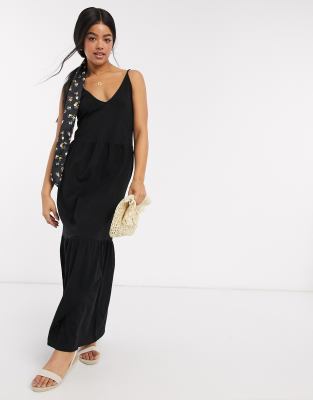 black maxi dress asos