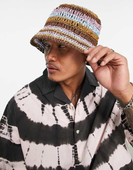 Straw bucket cheap hat mens