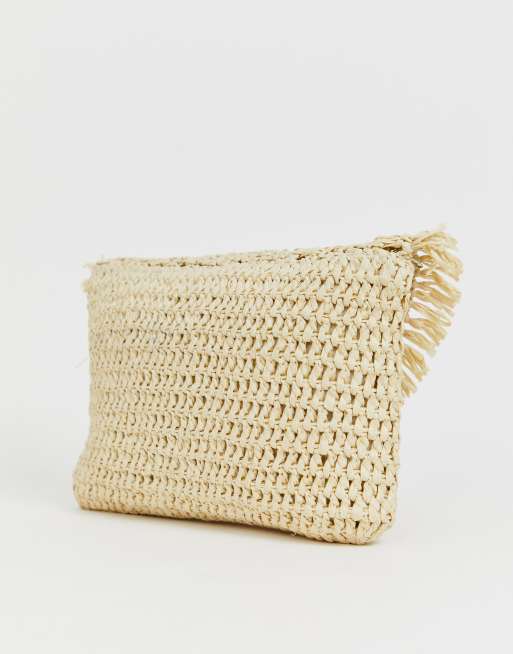 Straw clutch bag discount tesco