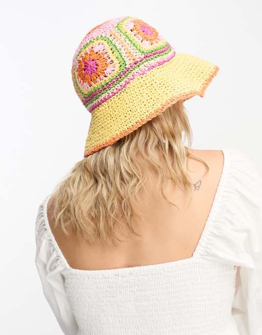 Summer of love straw bucket best sale hat