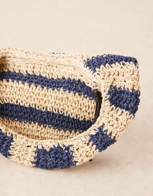 Asos Design Straw Crochet Shoulder Bag