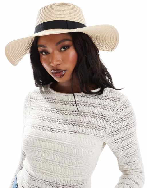  ASOS DESIGN straw floppy hat 