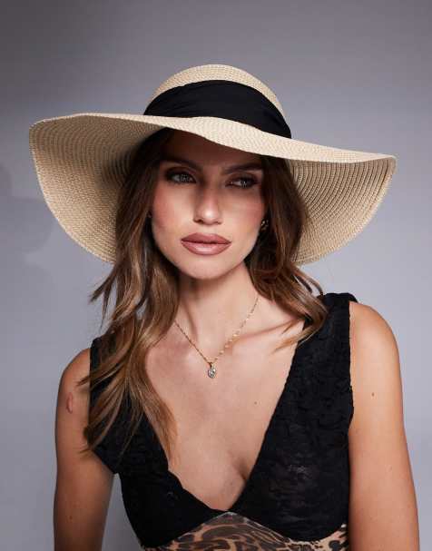 ASOS DESIGN straw floppy hat - view 1
